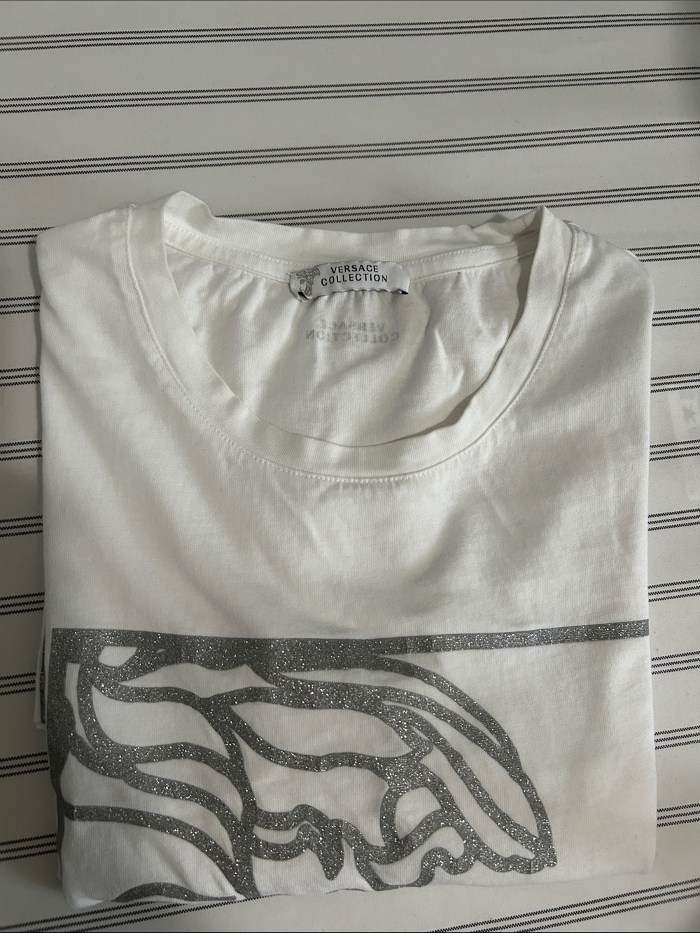Versace Collection White Graphic Medusa Crewneck Tee - Picture 10 of 10